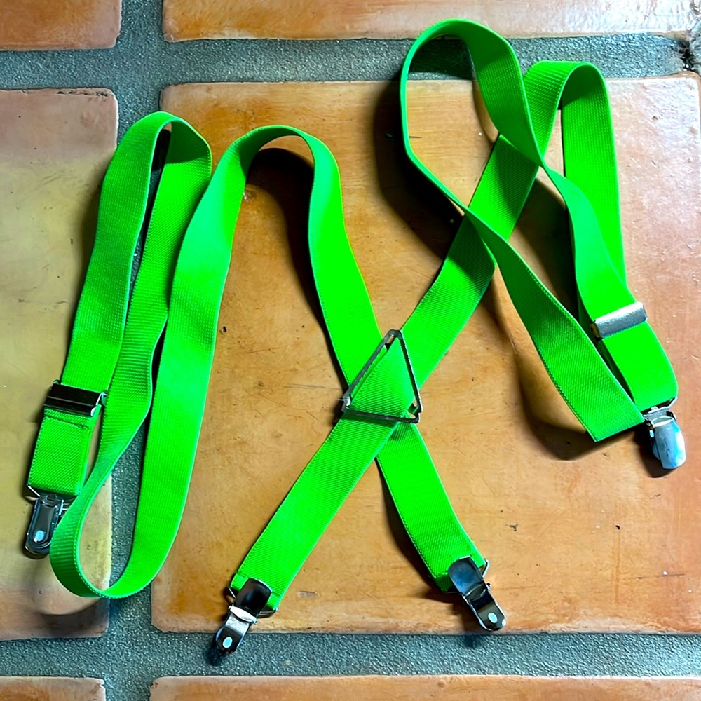 Hot topic neon green suspenders Vintage